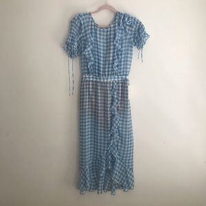 NWT For Love and Lemons gingham Dress Size small